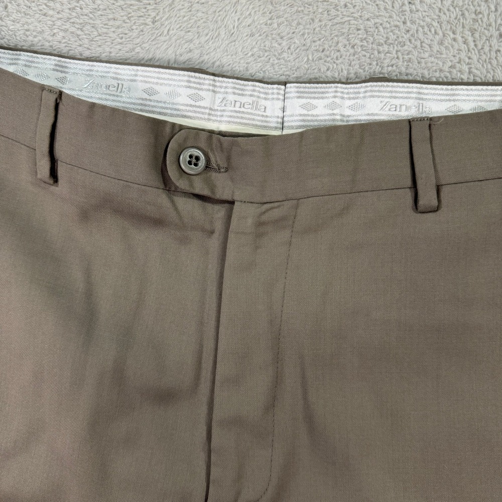 Zanella Todd Wool Dress Pants Trousers Mens 36x25 Short Casual Old School EUC - Picture 3 of 12